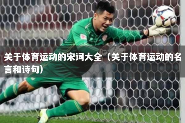 关于体育运动的宋词大全（关于体育运动的名言和诗句）